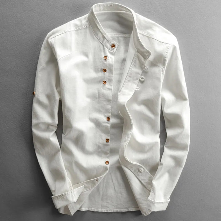 Traditional Japanese Men’s Blouse - Yuki-White-M-Nora Luxe