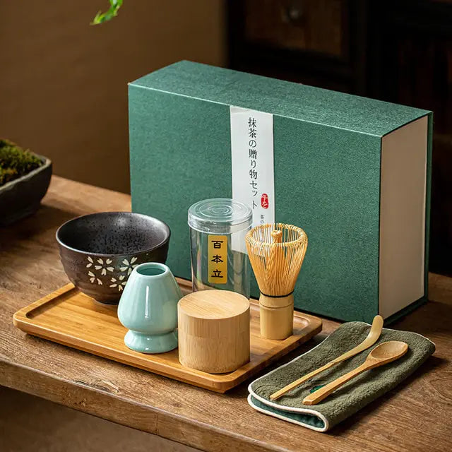 Traditional Matcha Gift Set - ZenMatcha-8-piece gift set Green Gold-Nora Luxe