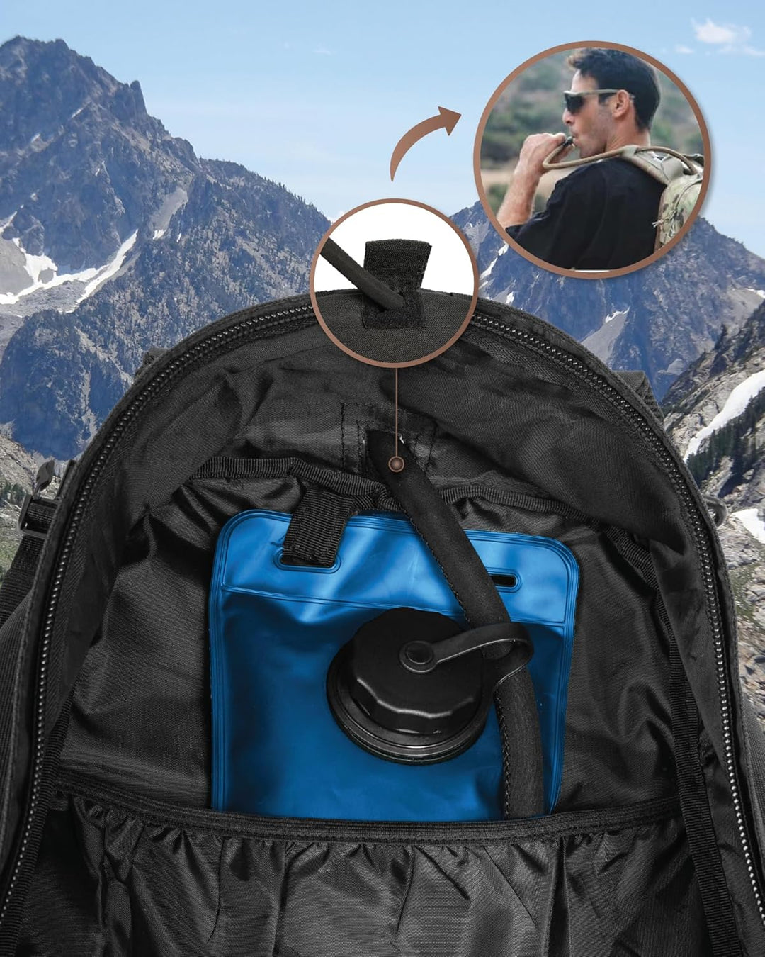 35L Outdoor Tactical Backpack with Molle System and Laptop Storage