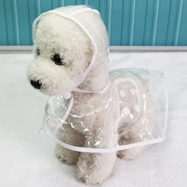 Transparent Waterproof Raincoat for Dogs - DryPaw-White-XS-Nora Luxe
