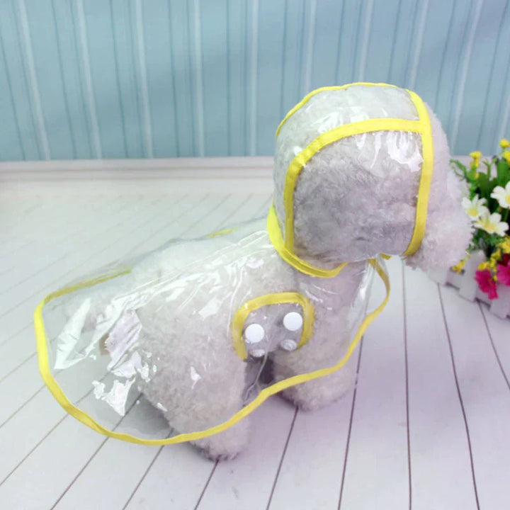Transparent Waterproof Raincoat for Dogs - DryPaw-Yellow-XS-Nora Luxe