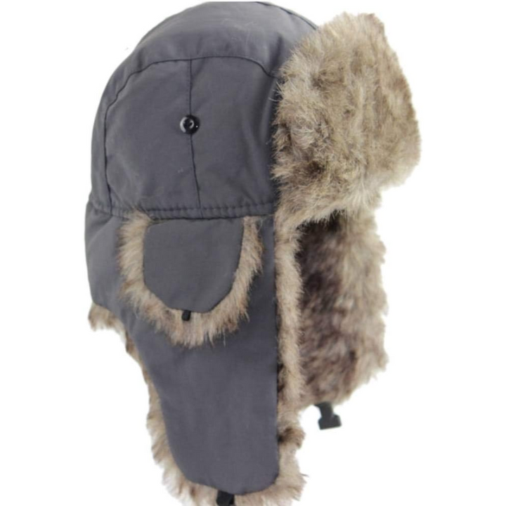 Trapper Winter Hat with Fur Lining - Sasha-Gray-Nora Luxe