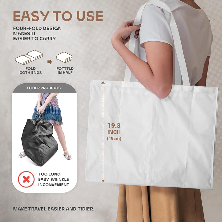 Heavy-Duty Travel Garment Bag with Clear Window & Accessory Pockets