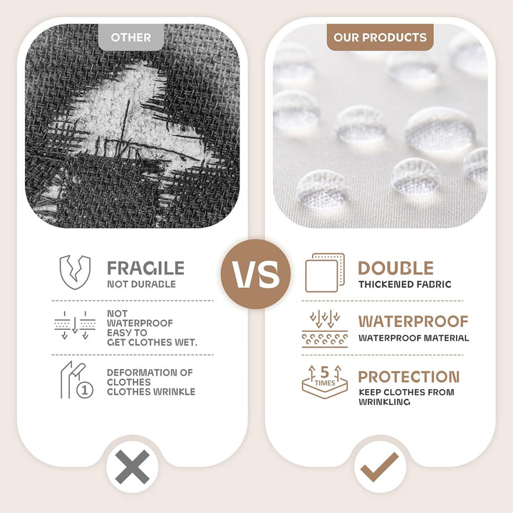 Heavy-Duty Travel Garment Bag with Clear Window & Accessory Pockets