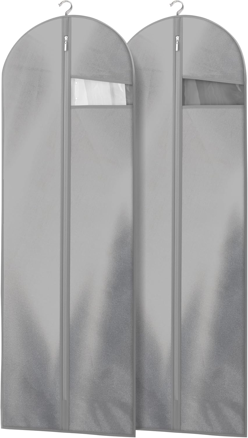 Heavy-Duty Travel Garment Bag with Clear Window & Accessory Pockets