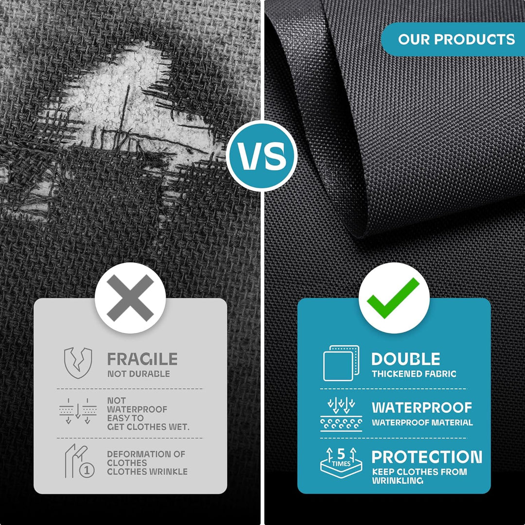 Heavy-Duty Travel Garment Bag with Clear Window & Accessory Pockets