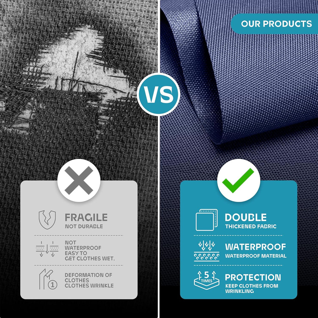 Heavy-Duty Travel Garment Bag with Clear Window & Accessory Pockets