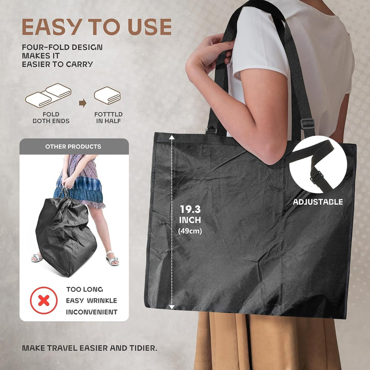 Heavy-Duty Travel Garment Bag with Clear Window & Accessory Pockets