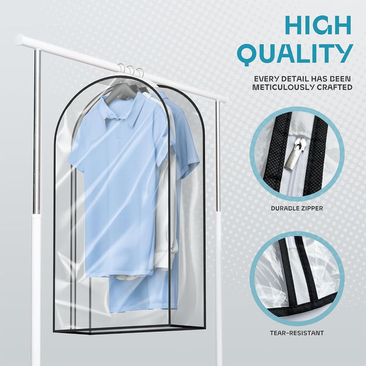 Heavy-Duty Travel Garment Bag with Clear Window & Accessory Pockets