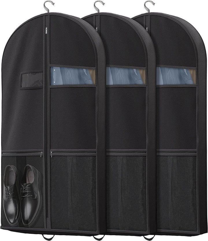 Heavy-Duty Travel Garment Bag with Clear Window & Accessory Pockets