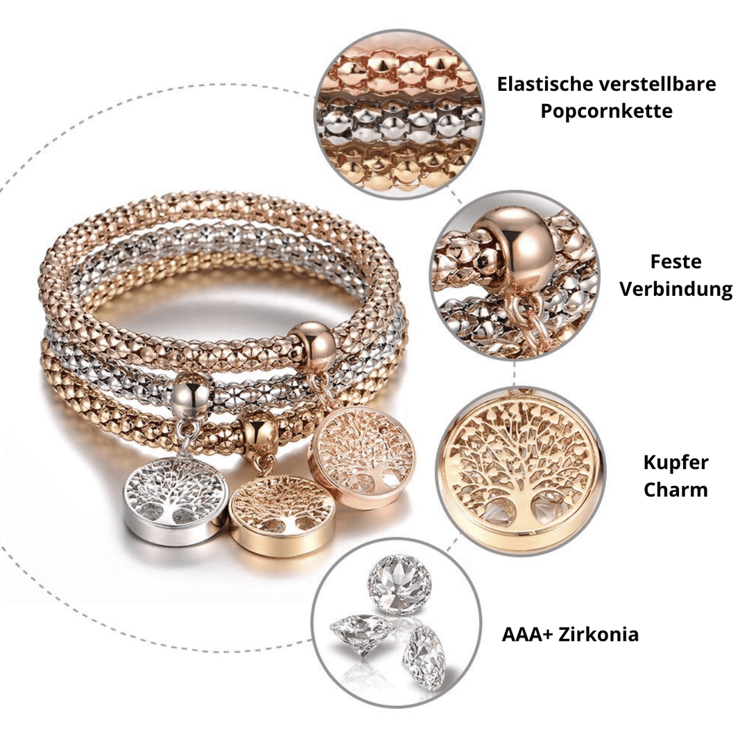 Tree of Life Bracelet Set (3-piece) - Liora-Round-Nora Luxe