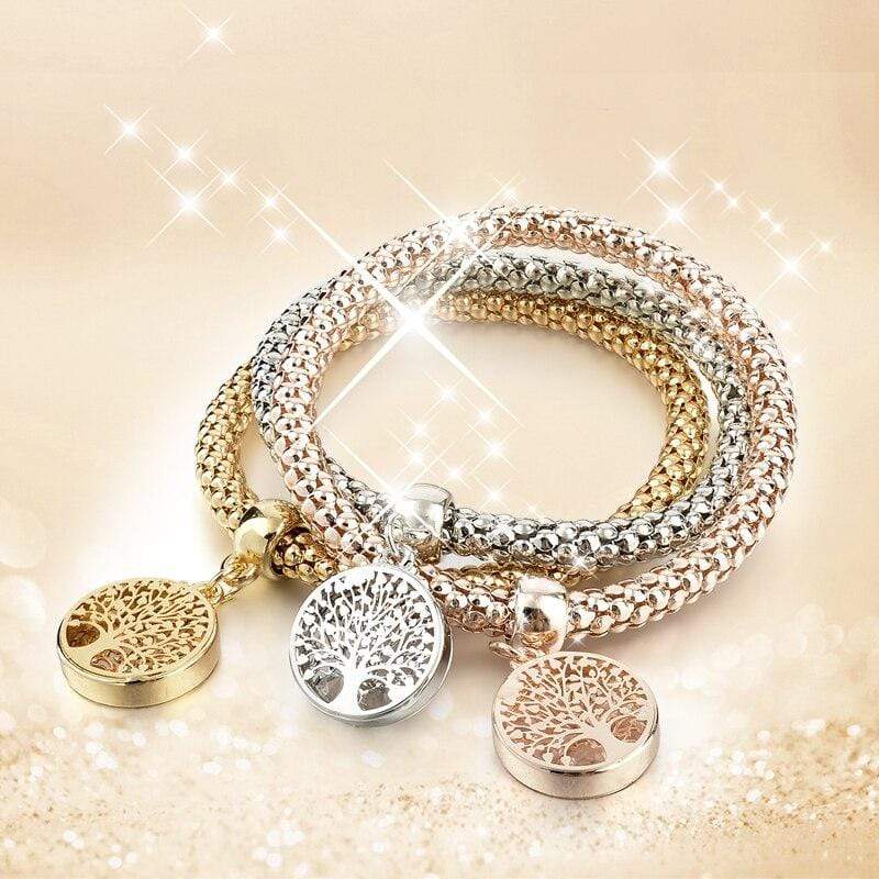 Tree of Life Bracelet Set (3-piece) - Liora-Round-Nora Luxe