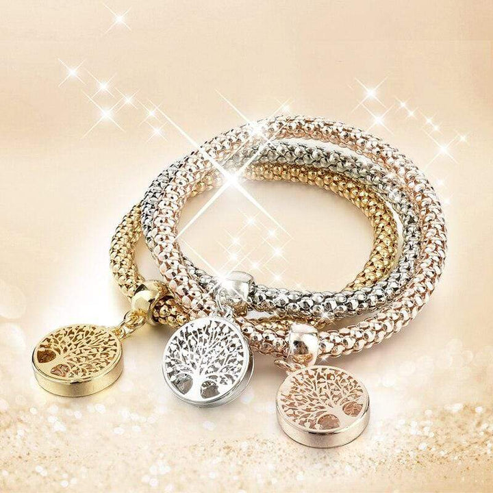Tree of Life Bracelet Set (3-piece) - Liora-Round-Nora Luxe
