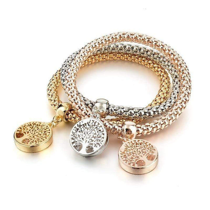 Tree of Life Bracelet Set (3-piece) - Liora-Round-Nora Luxe