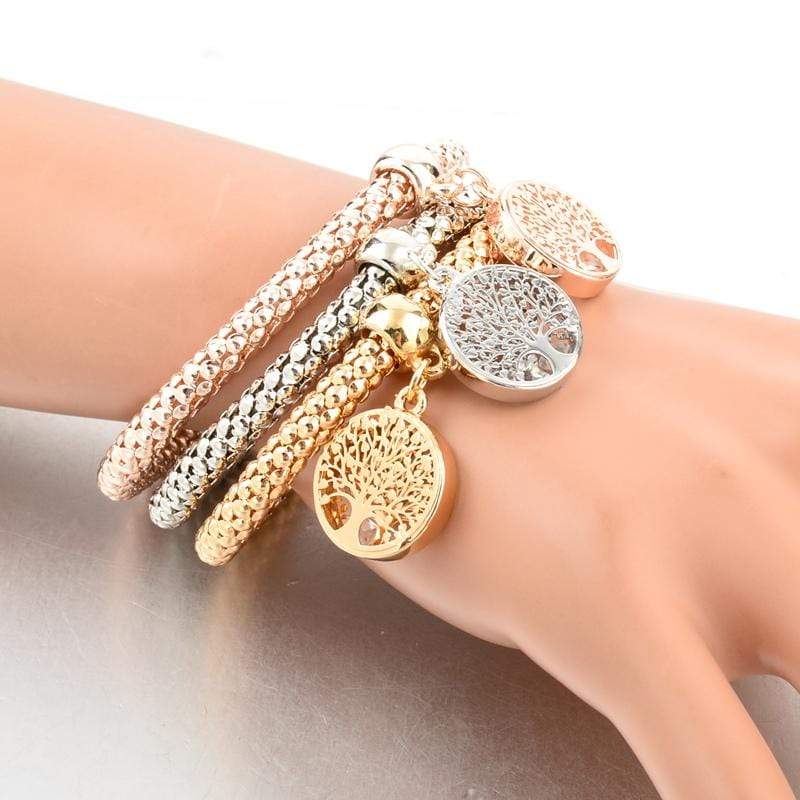 Tree of Life Bracelet Set (3-piece) - Liora-Round-Nora Luxe