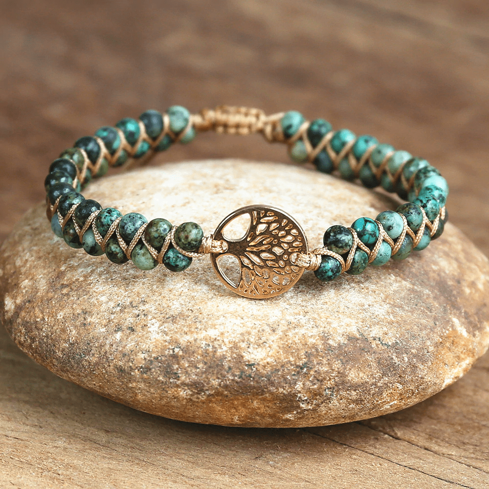 Tree of Life Bracelet with African Jasper - Auralyn-Nora Luxe
