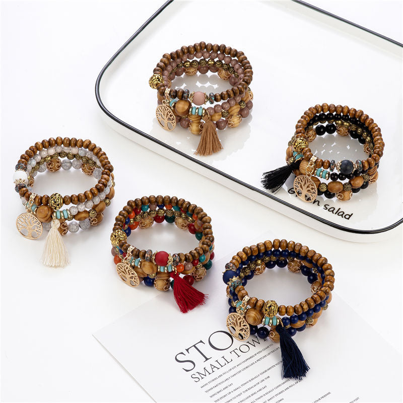 Tree of Life Pearl Bracelet - Elowen-Nora Luxe