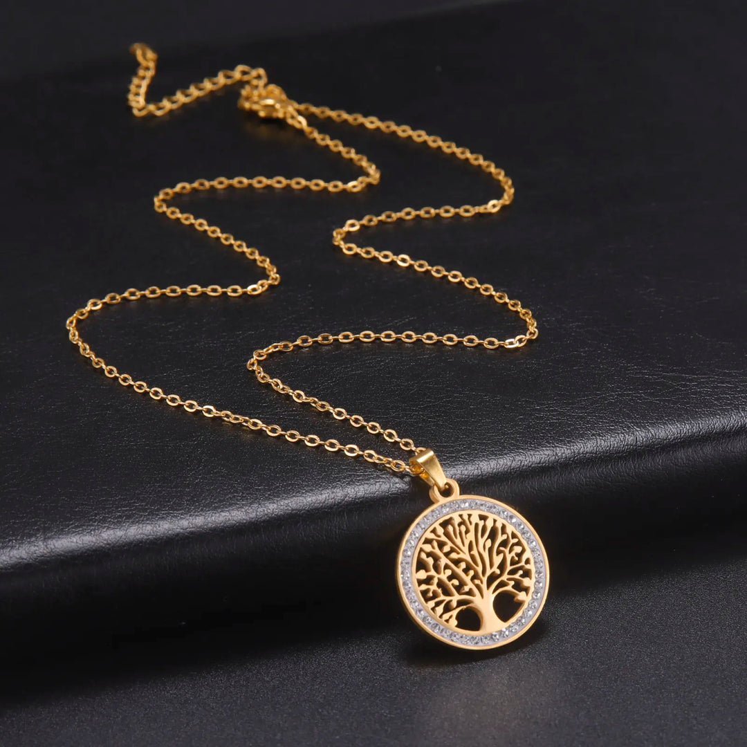 Tree of Life Pendant Necklace | Symbolic Jewellery for Women-Gold-Nora Luxe