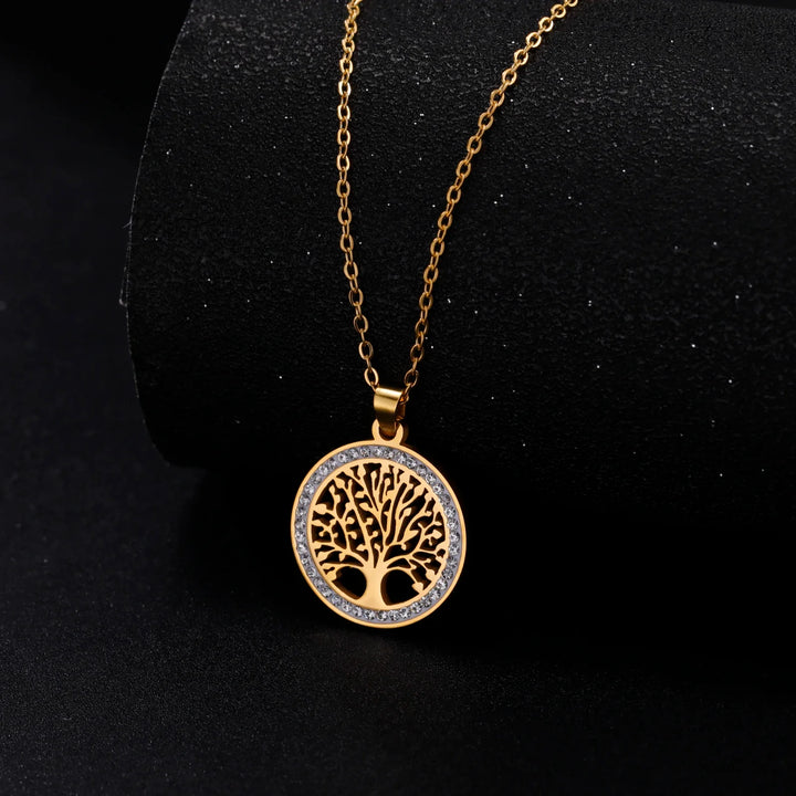 Tree of Life Pendant Necklace | Symbolic Jewellery for Women-Gold-Nora Luxe