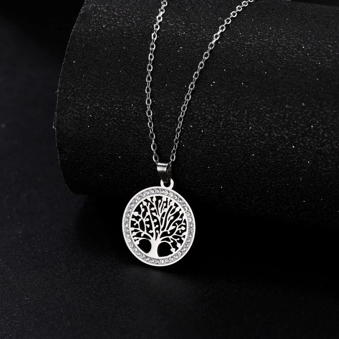 Tree of Life Pendant Necklace | Symbolic Jewellery for Women-Silver-Nora Luxe