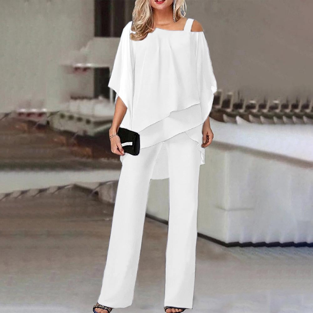 Trendy 2-Piece Women's Outfit - Eliza-White-S-Nora Luxe