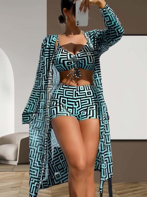 Trendy 3-piece swimsuit set – Leona-Turquoise-S-Nora Luxe