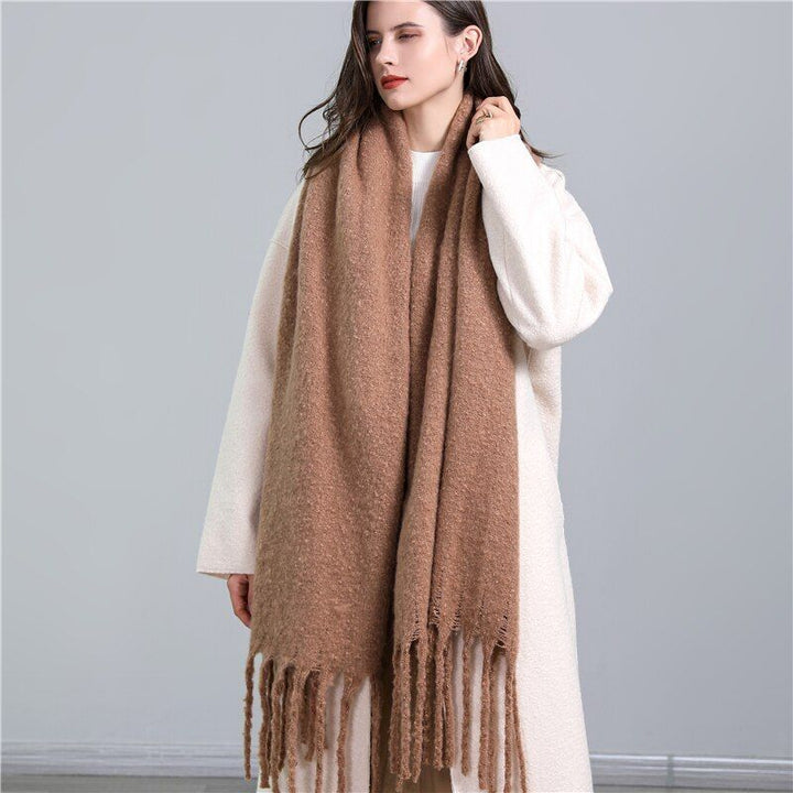 Trendy Checked Women's Scarf - Elira-Light Blue-Nora Luxe