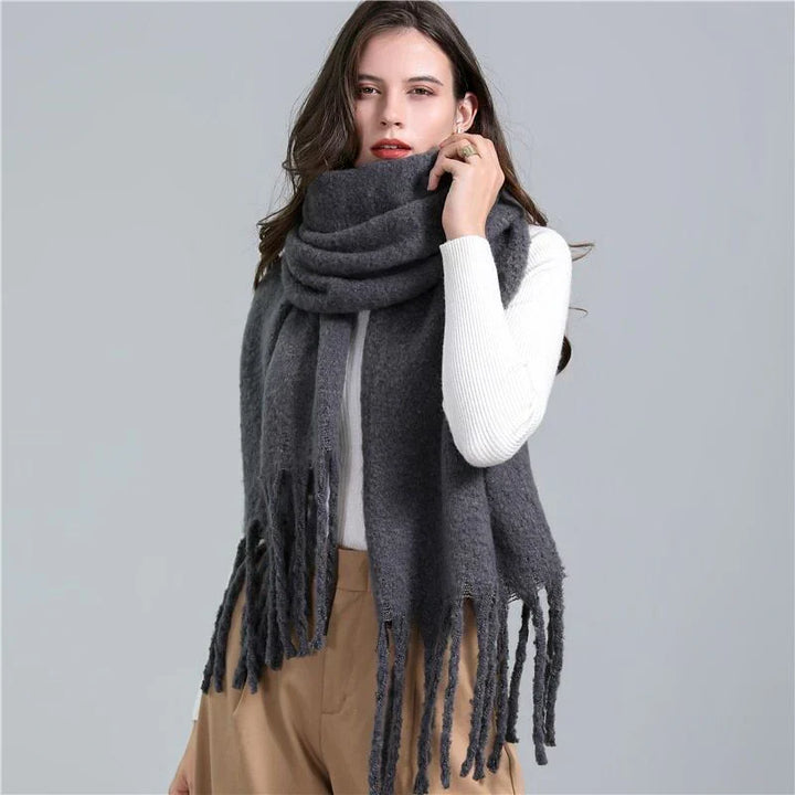 Trendy Checked Women's Scarf - Elira-Light Blue-Nora Luxe