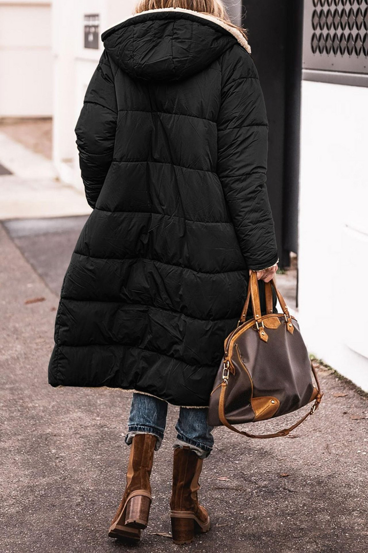 Trendy Double-Sided Ladies Winter Coat - Sofia-Brown-S-Nora Luxe