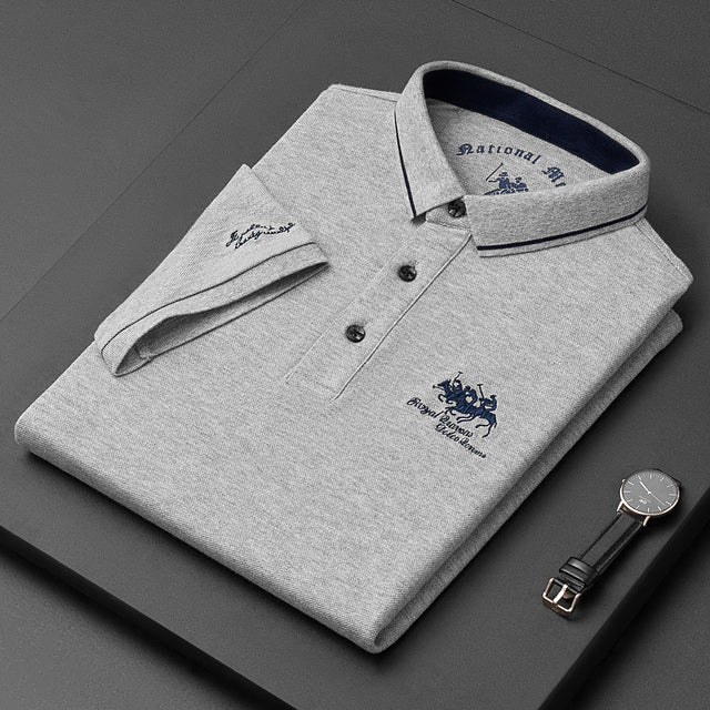 Trendy Embroidered Polo - Henry-Gray-M-Nora Luxe