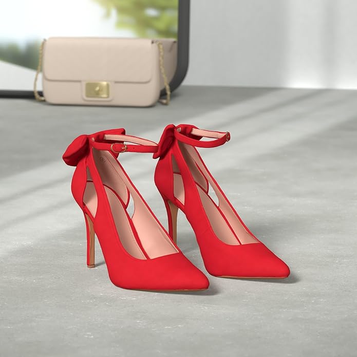 Trendy High Heels with Bow - Hailey-Black-2.5-Nora Luxe