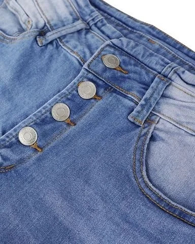 Trendy High-Waisted Denim Trousers - Mila-Blue-S-Nora Luxe