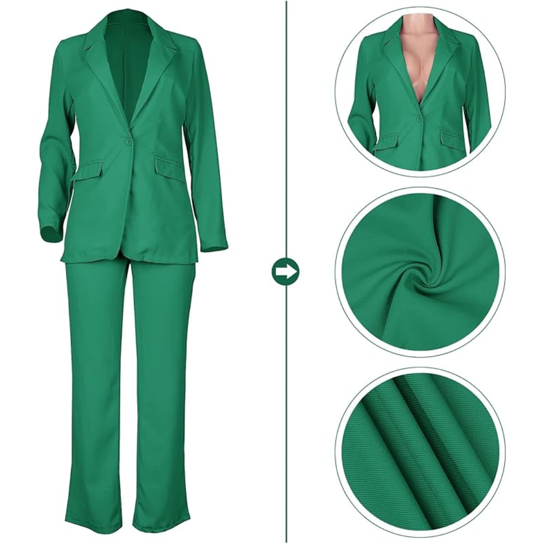 Trendy Ladies Blazer Set - Quina-Black-S-Nora Luxe