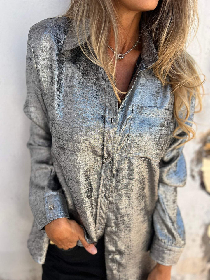 Trendy Ladies Blouse - Evelyn-Light Blue-S-Nora Luxe