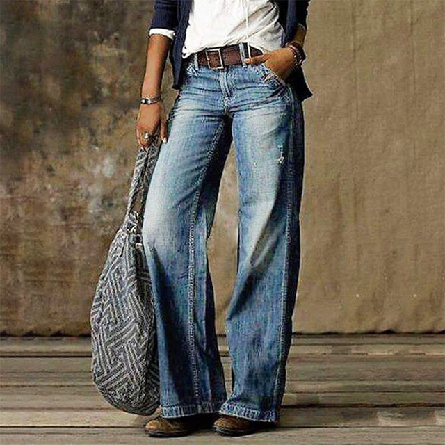 Trendy Ladies' Jeans - Elara-Light Blue-S-Nora Luxe