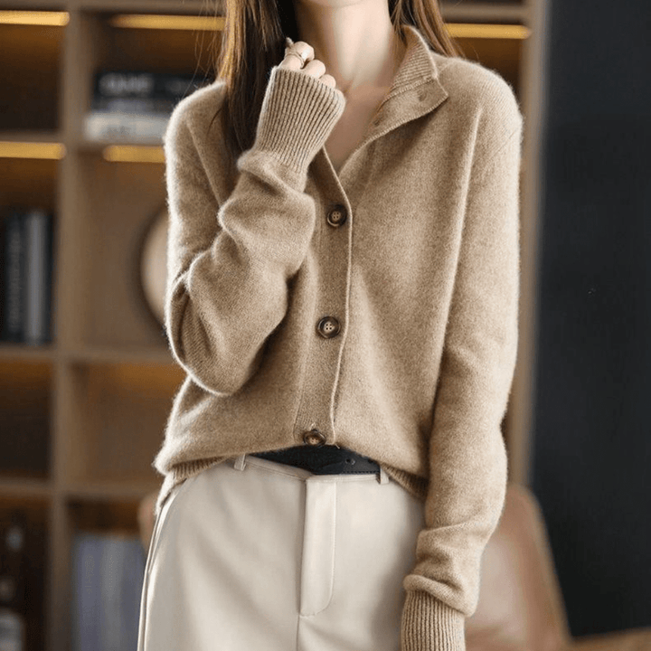Trendy Ladies Sweater - Livia-Khaki-XS-Nora Luxe