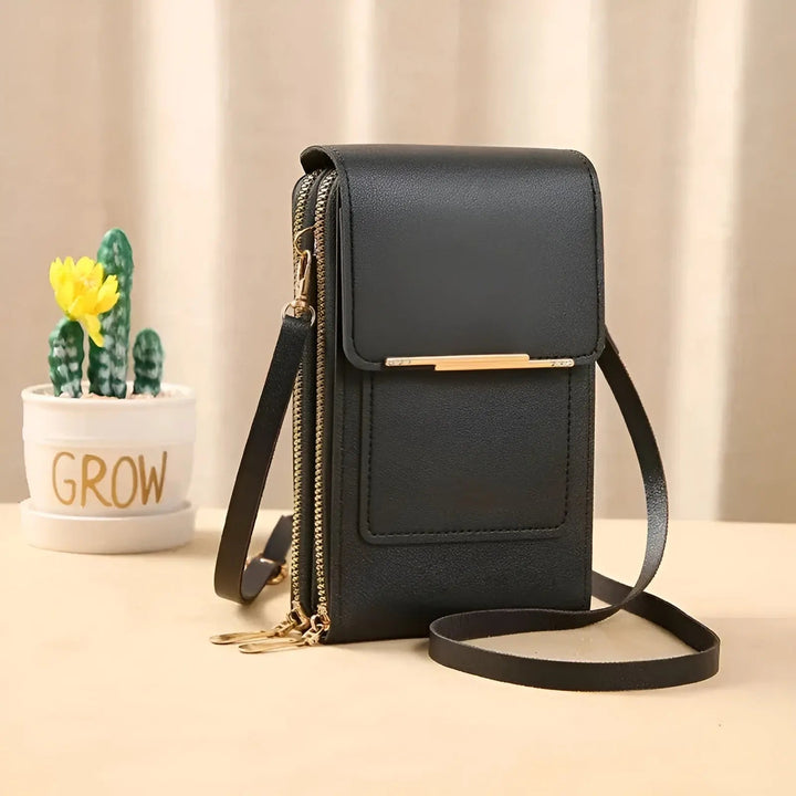 Trendy Leather Anti-Theft Women's Shoulder Bag - SecureStyle-Black-Nora Luxe