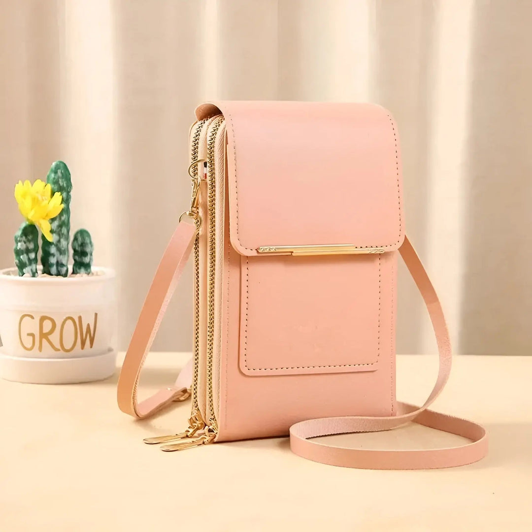 Trendy Leather Anti-Theft Women's Shoulder Bag - SecureStyle-Pink-Nora Luxe