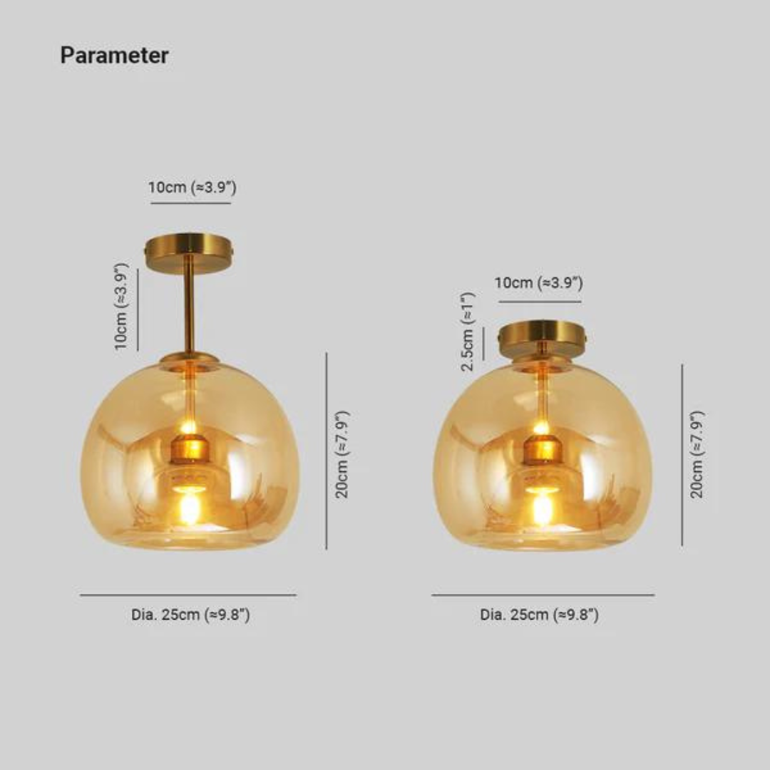 Trendy LED Ceiling Light - Maxwell-Gold-Ceiling Lamp-Nora Luxe