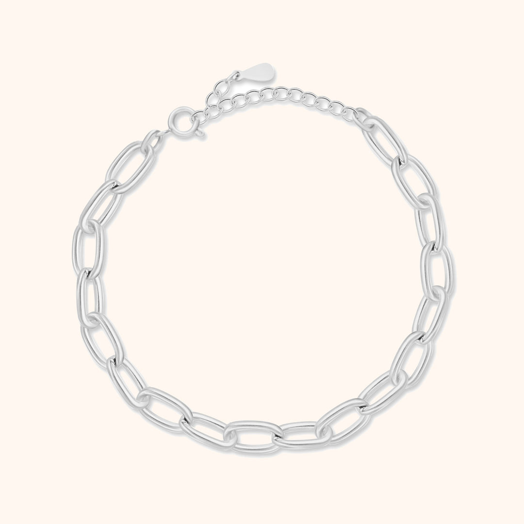 Trendy Link Bracelet - Lucia-Silver-Nora Luxe