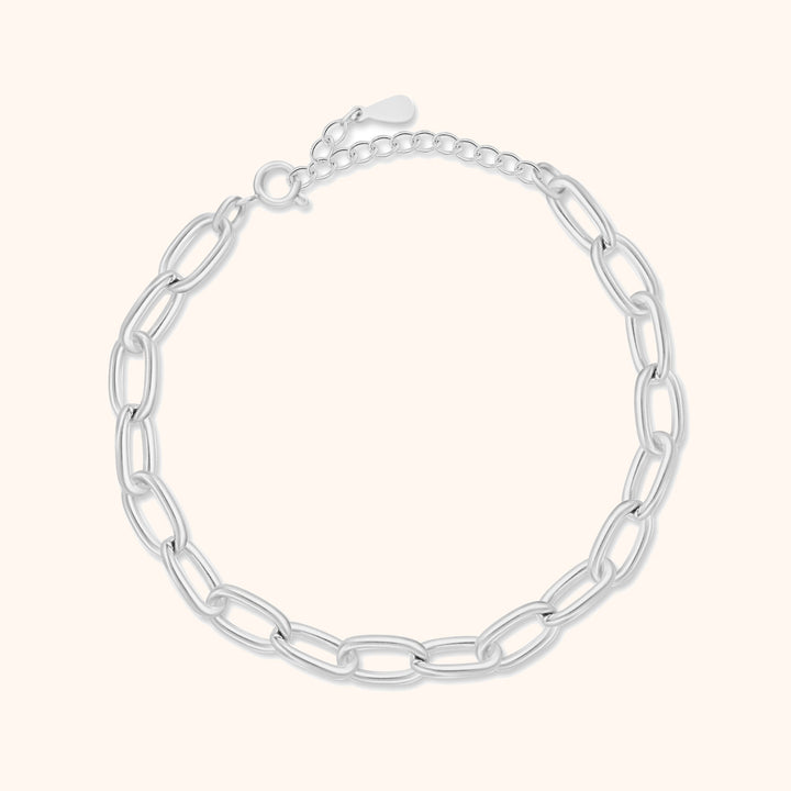 Trendy Link Bracelet - Lucia-Silver-Nora Luxe
