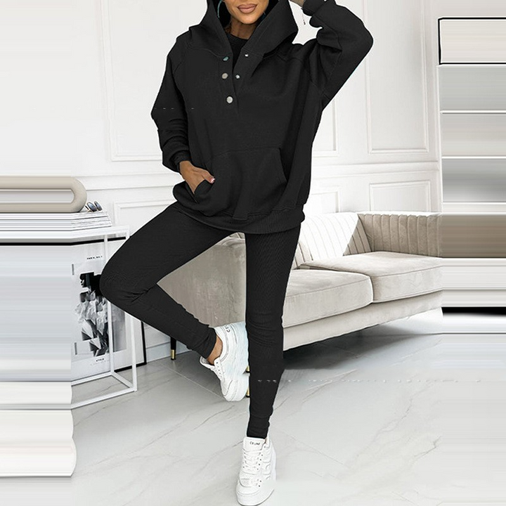 Trendy Lounge Set of 3 - Elena-Black-S-Nora Luxe