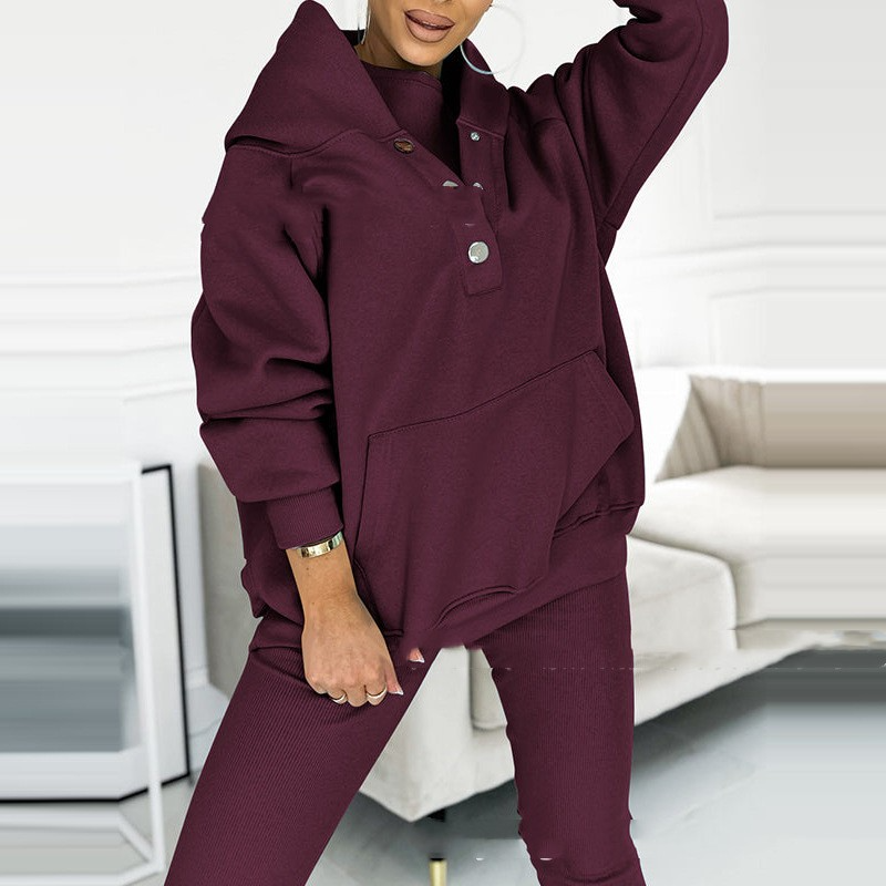 Trendy Lounge Set of 3 - Elena-Purple-S-Nora Luxe
