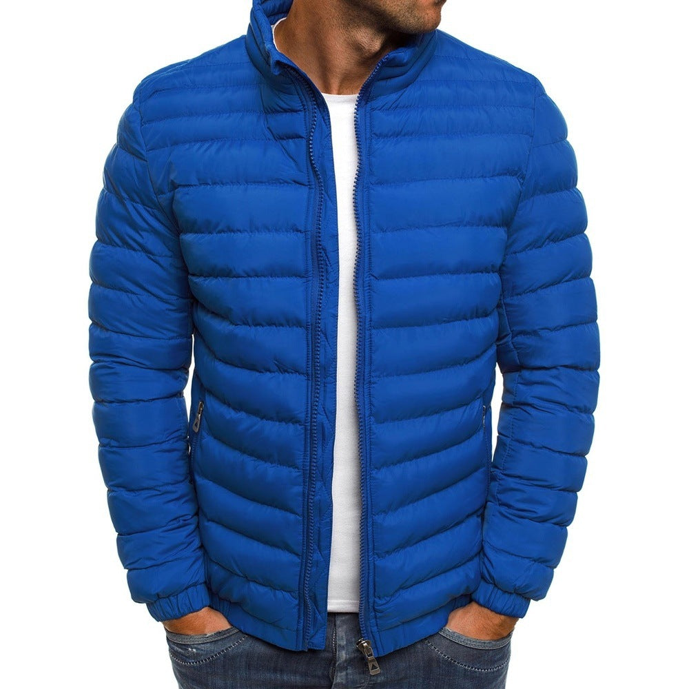 Trendy Luxe Men's Down Jacket - Xander-Dark Blue-S-Nora Luxe