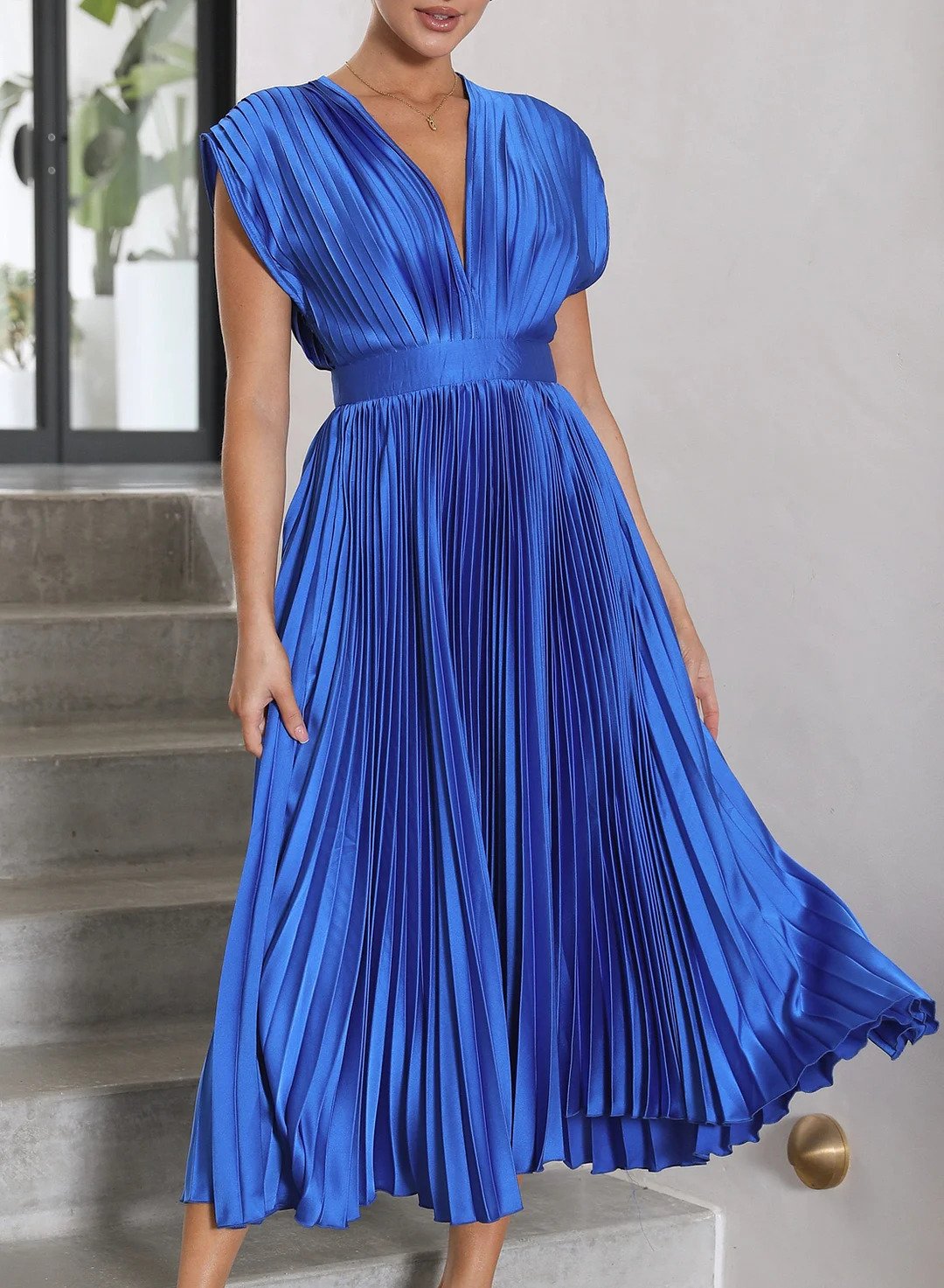 Trendy Maxi Dress - Elara-Blue-XS-Nora Luxe