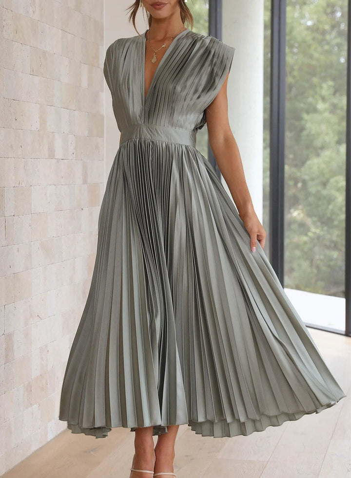 Trendy Maxi Dress - Elara-Olive-XS-Nora Luxe
