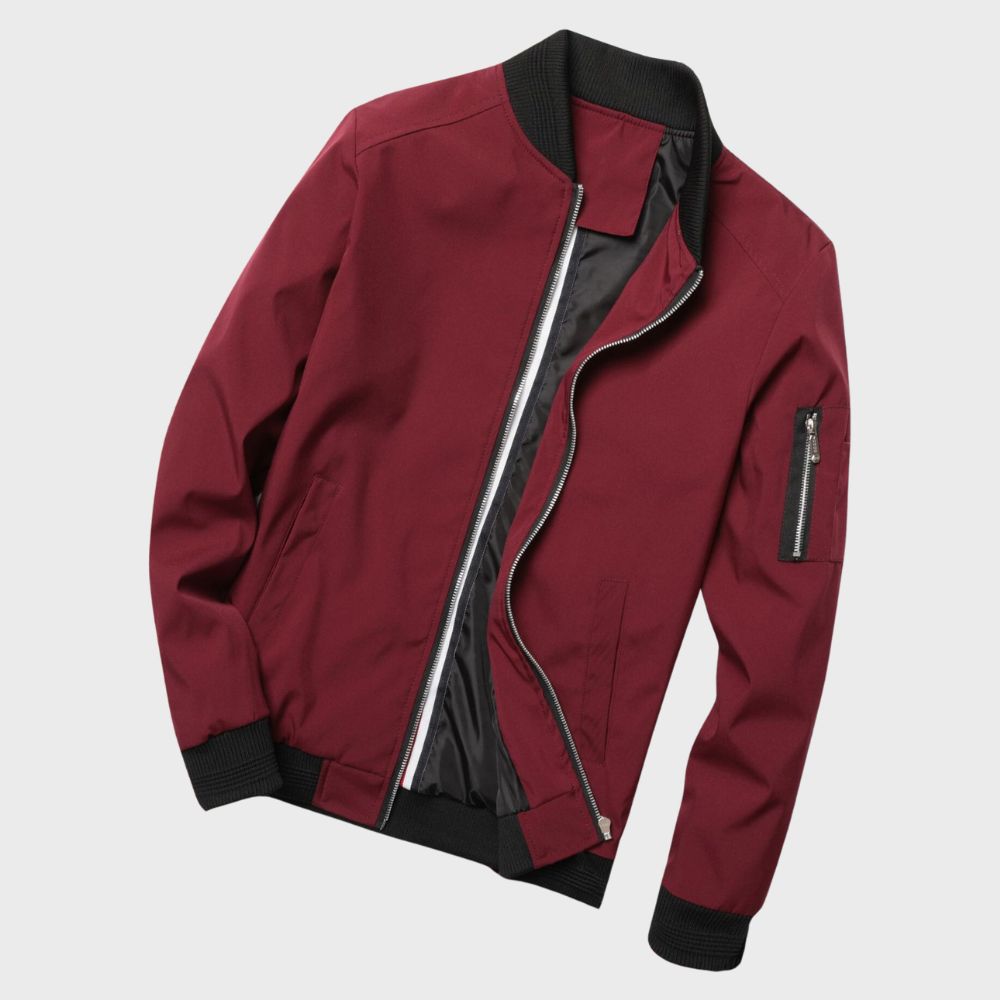 Trendy Men's Bomber Jacket - Chase-Blue-M-Nora Luxe