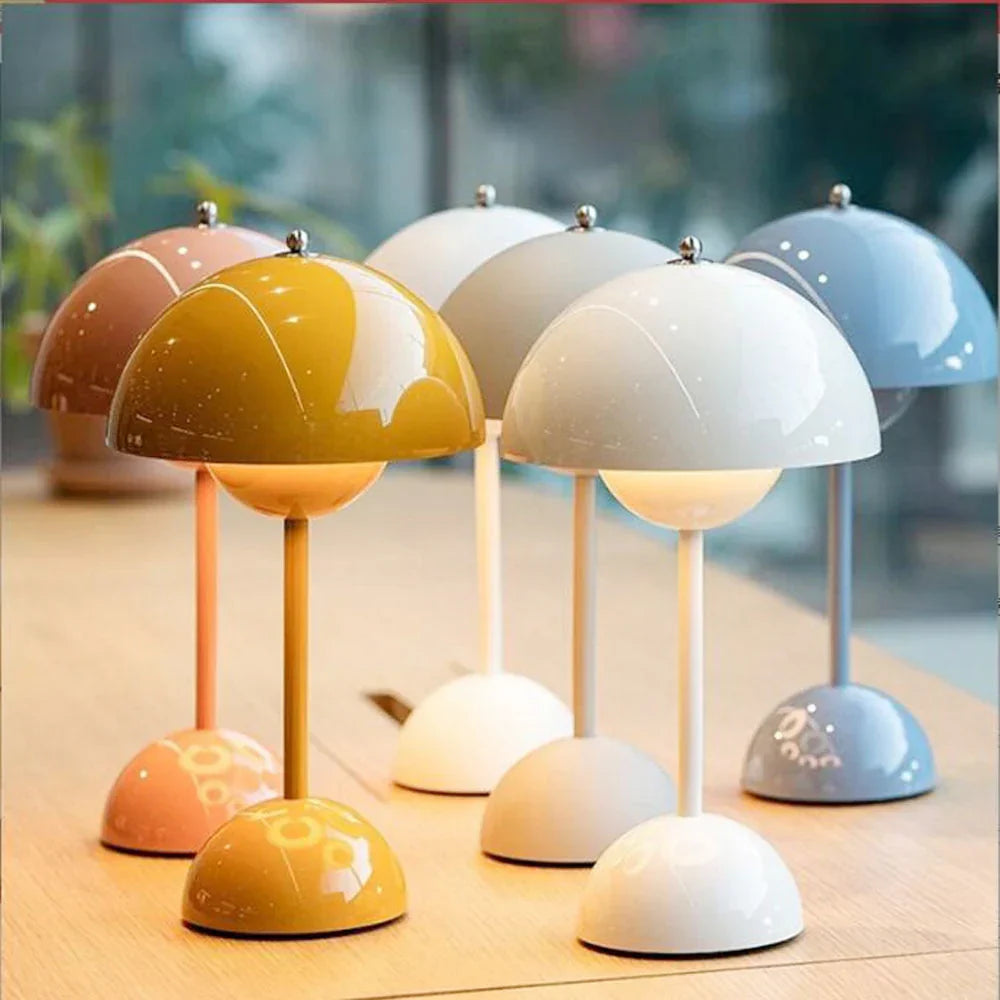 Trendy Mushroom-shaped Design Lamp - MushLuxe-White-Small (9.06 inches)-Nora Luxe