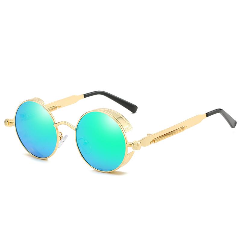 Trendy vintage sunglasses for ladies & gentlemen – Savino-Gold green-Nora Luxe