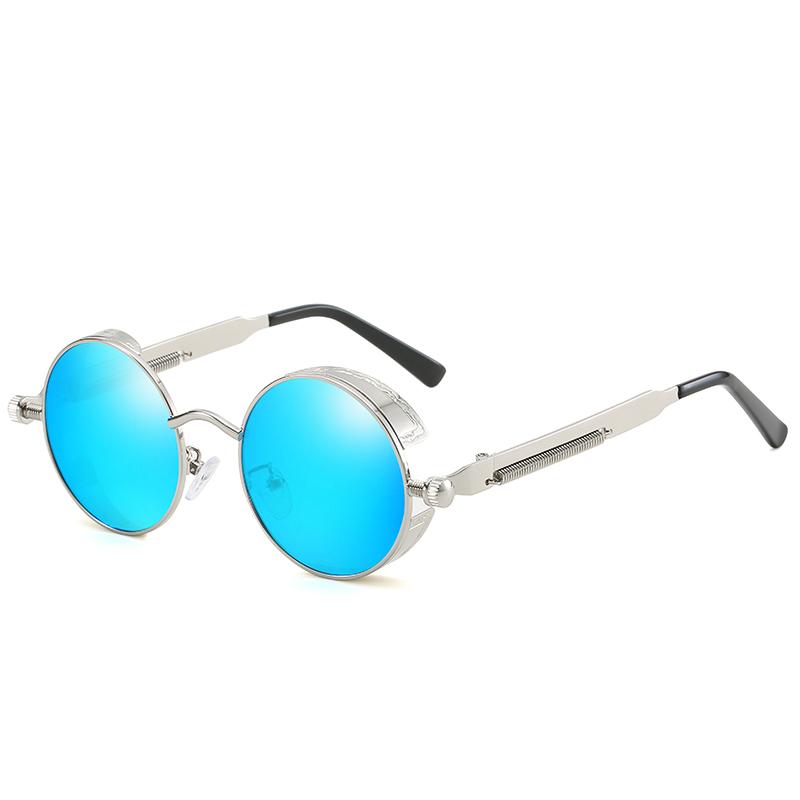 Trendy vintage sunglasses for ladies & gentlemen – Savino-Silver Blue-Nora Luxe